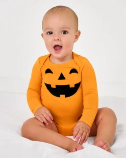 Bamboo Baby Clothes|Bodysuits<Little Sleepies Bodysuit Jack-O'-Lantern