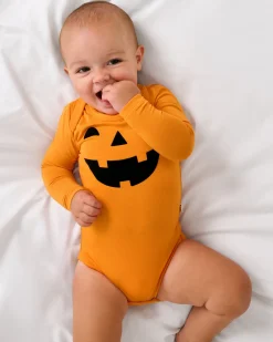 Bamboo Baby Clothes|Bodysuits<Little Sleepies Bodysuit Jack-O'-Lantern