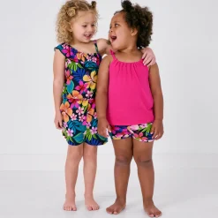 Bamboo Baby Clothes|Rompers<Little Sleepies Asymmetrical Romper Jungle Blooms