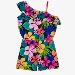 Bamboo Baby Clothes|Rompers<Little Sleepies Asymmetrical Romper Jungle Blooms