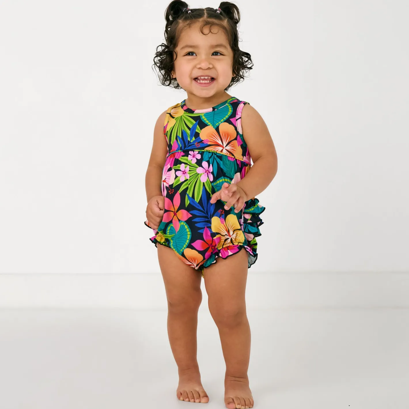 Bamboo Baby Clothes|Rompers<Little Sleepies Bubble Romper Jungle Blooms