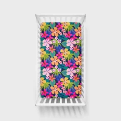 Sheets<Little Sleepies Fitted Crib Sheet Jungle Blooms