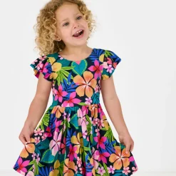 Dresses|Dresses<Little Sleepies Flutter Twirl Dress Jungle Blooms