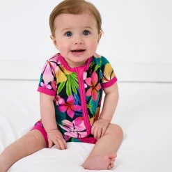 Zippies|Mommy & Me<Little Sleepies Shorty Zippy Jungle Blooms