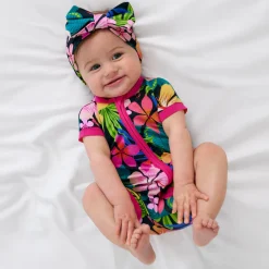 Zippies|Mommy & Me<Little Sleepies Shorty Zippy Jungle Blooms