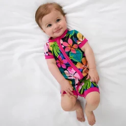 Zippies|Mommy & Me<Little Sleepies Shorty Zippy Jungle Blooms