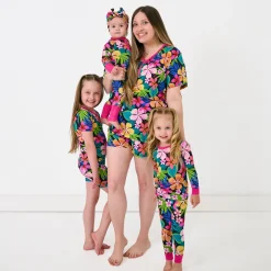Mommy & Me|Mommy & Me<Little Sleepies Women's Short Sleeve Pajama Top Jungle Blooms