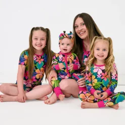 Mommy & Me|Mommy & Me<Little Sleepies Women's Short Sleeve Pajama Top Jungle Blooms