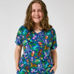 Mommy & Me|Mommy & Me<Little Sleepies Women's Short Sleeve Pajama Top Jungle Jam