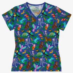 Mommy & Me|Mommy & Me<Little Sleepies Women's Short Sleeve Pajama Top Jungle Jam