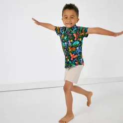 Tops & Tees|Tops & Tees<Little Sleepies Button Down Polo Jungle Jam