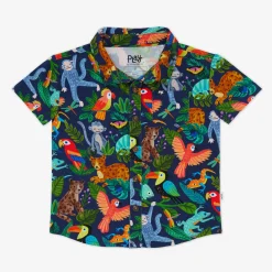 Tops & Tees|Tops & Tees<Little Sleepies Button Down Polo Jungle Jam