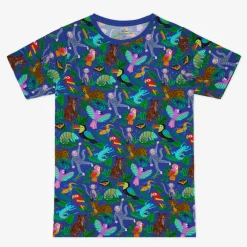 Daddy & Me|Full Family Matching<Little Sleepies Men's Short Sleeve Pajama Top Jungle Jam