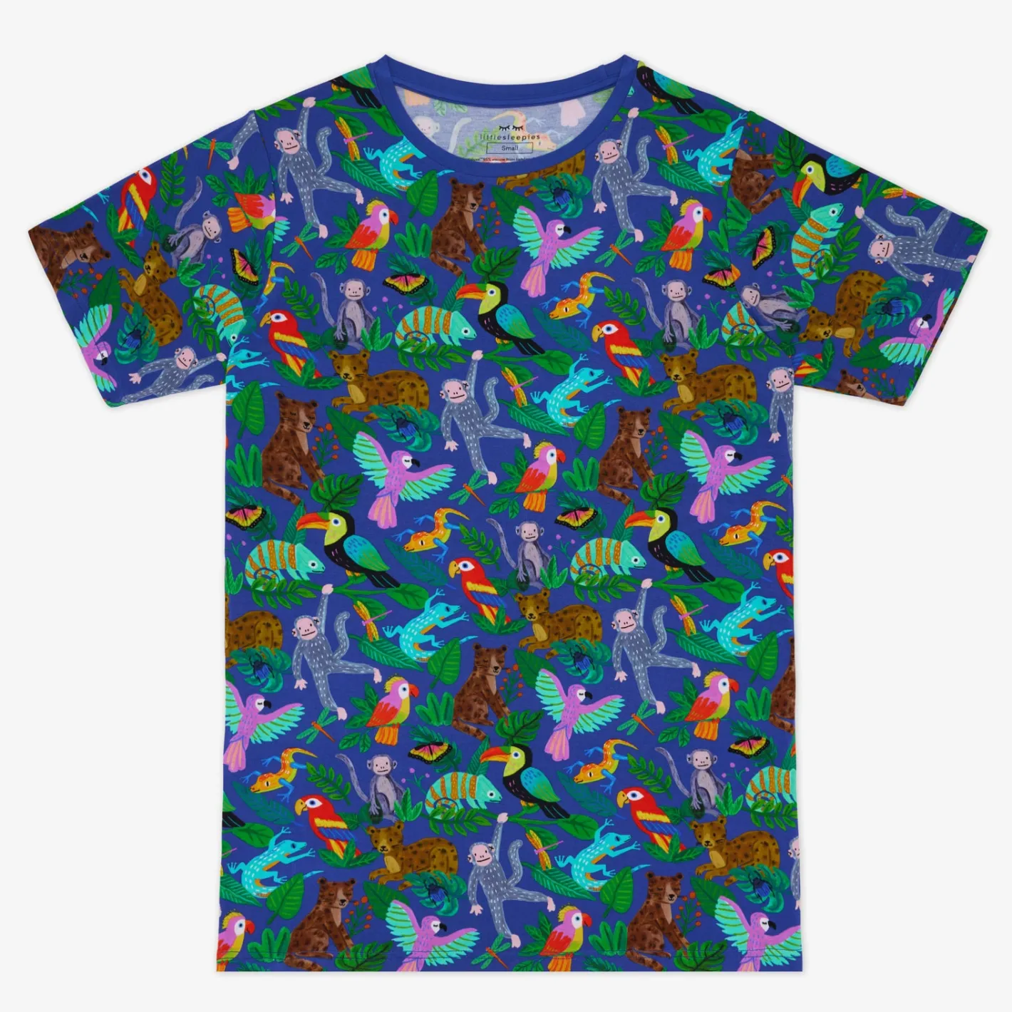 Daddy & Me|Full Family Matching<Little Sleepies Men's Short Sleeve Pajama Top Jungle Jam