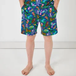 Daddy & Me|Full Family Matching<Little Sleepies Men's Pajama Shorts Jungle Jam
