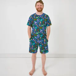 Daddy & Me|Full Family Matching<Little Sleepies Men's Pajama Shorts Jungle Jam