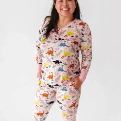 Mommy & Me|Mommy & Me<Little Sleepies Women's Pajama Top Jurassic Jungle