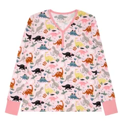 Mommy & Me|Mommy & Me<Little Sleepies Women's Pajama Top Jurassic Jungle