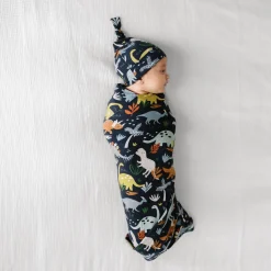 Layette|Swaddles<Little Sleepies Swaddle & Hat Set Jurassic Jungle