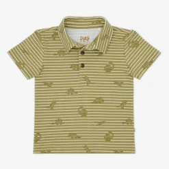 Tops & Tees|Tops & Tees<Little Sleepies Polo Shirt Jurassic Stripes
