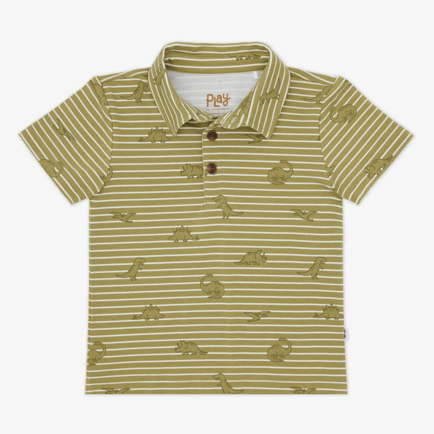 Tops & Tees|Tops & Tees<Little Sleepies Polo Shirt Jurassic Stripes