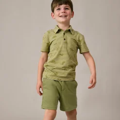 Tops & Tees|Tops & Tees<Little Sleepies Polo Shirt Jurassic Stripes