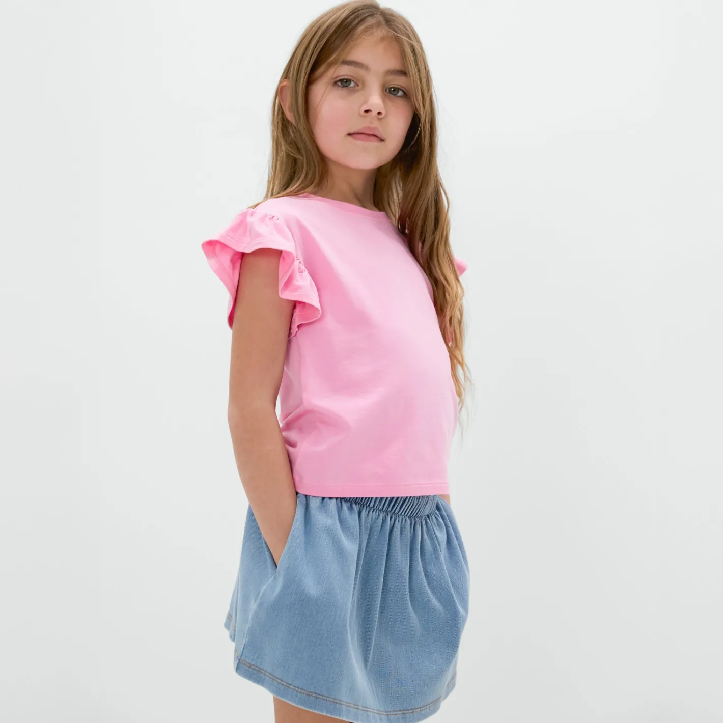Everyday Essentials|Everyday Essentials<Little Sleepies Denim Skort Light Blue