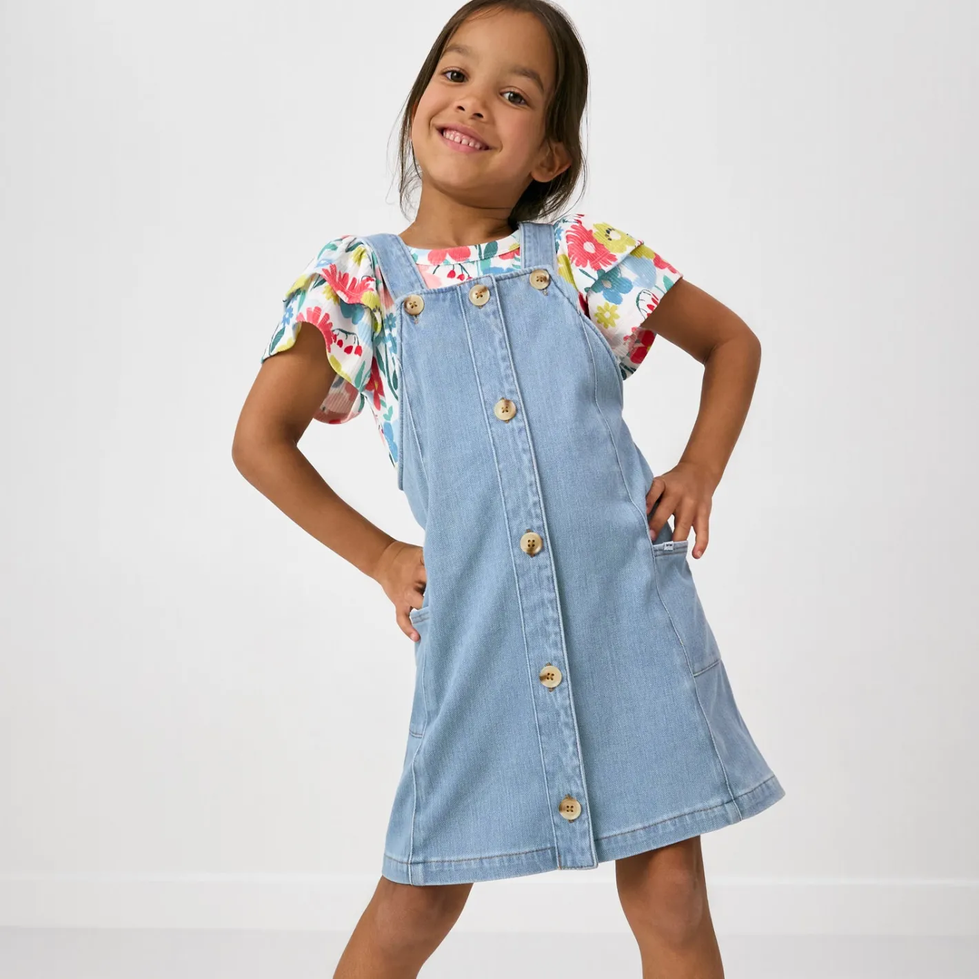 Dresses|Dresses<Little Sleepies Denim Jumper Light Blue