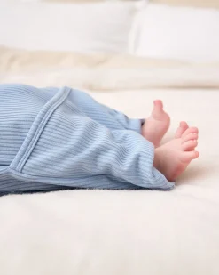 The Newborn Shop|The Newborn Shop<Little Sleepies Ribbed Infant Gown Light Fog