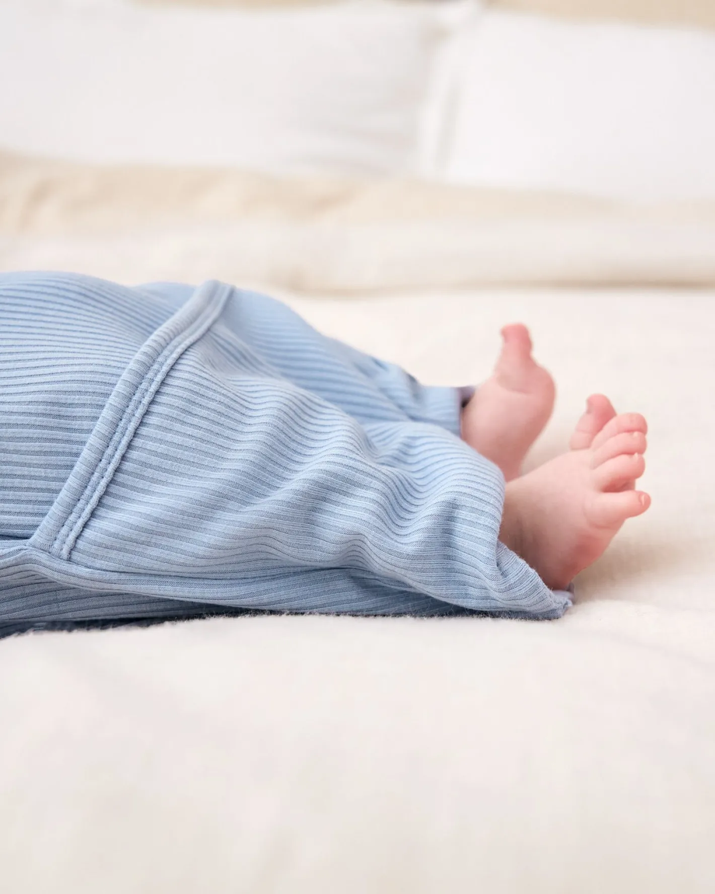 The Newborn Shop|The Newborn Shop<Little Sleepies Ribbed Infant Gown Light Fog