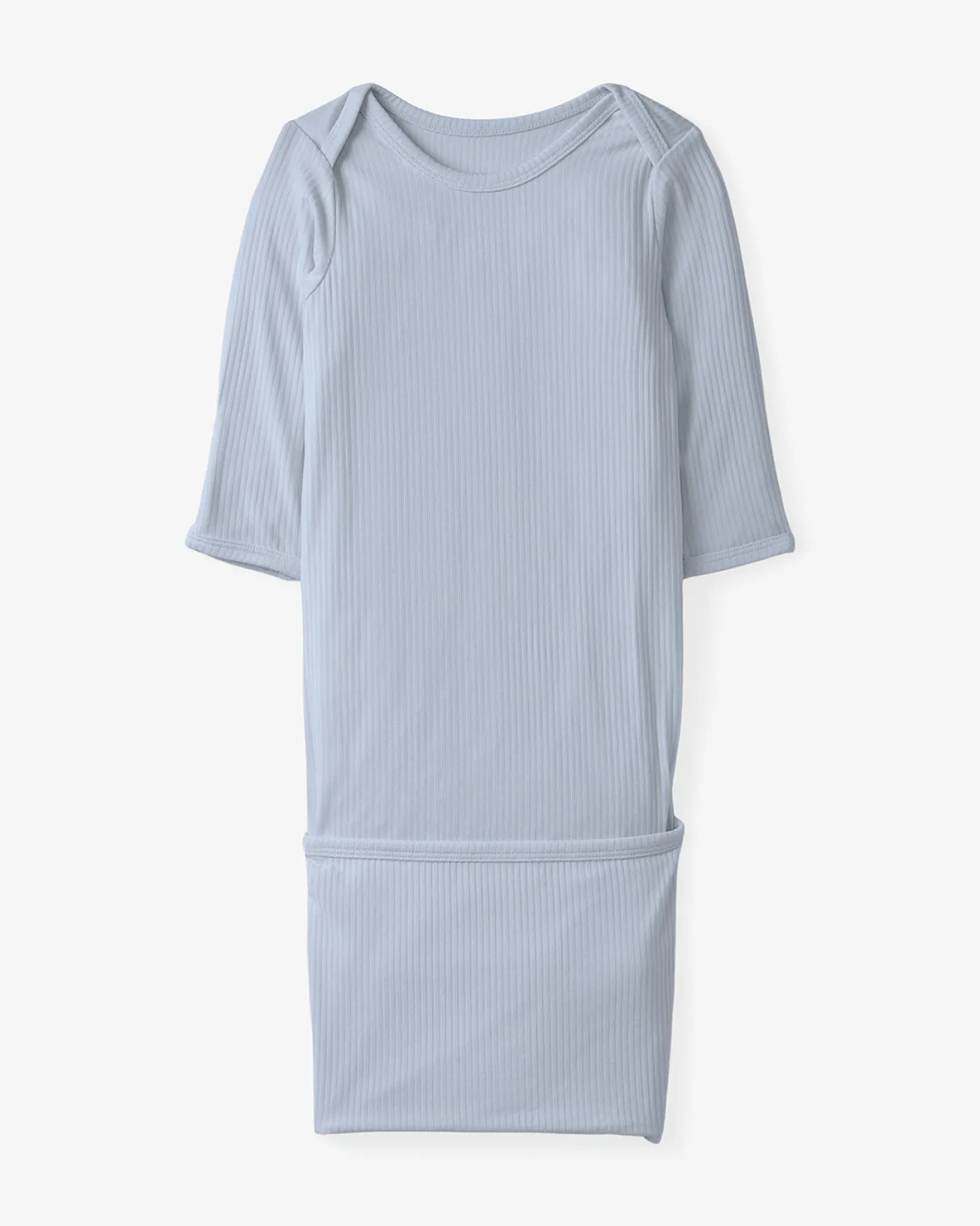 The Newborn Shop|The Newborn Shop<Little Sleepies Ribbed Infant Gown Light Fog