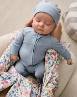 The Newborn Shop|The Newborn Shop<Little Sleepies Ribbed Infant Beanie Light Fog