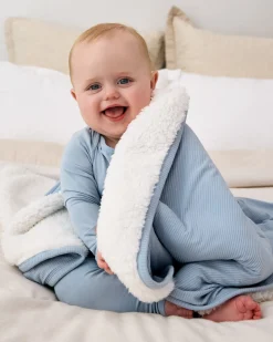 The Newborn Shop|The Newborn Shop<Little Sleepies Ribbed Mini Cloud Blanket® Light Fog