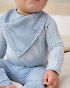 The Newborn Shop|The Newborn Shop<Little Sleepies Ribbed Bandana Bib Light Fog
