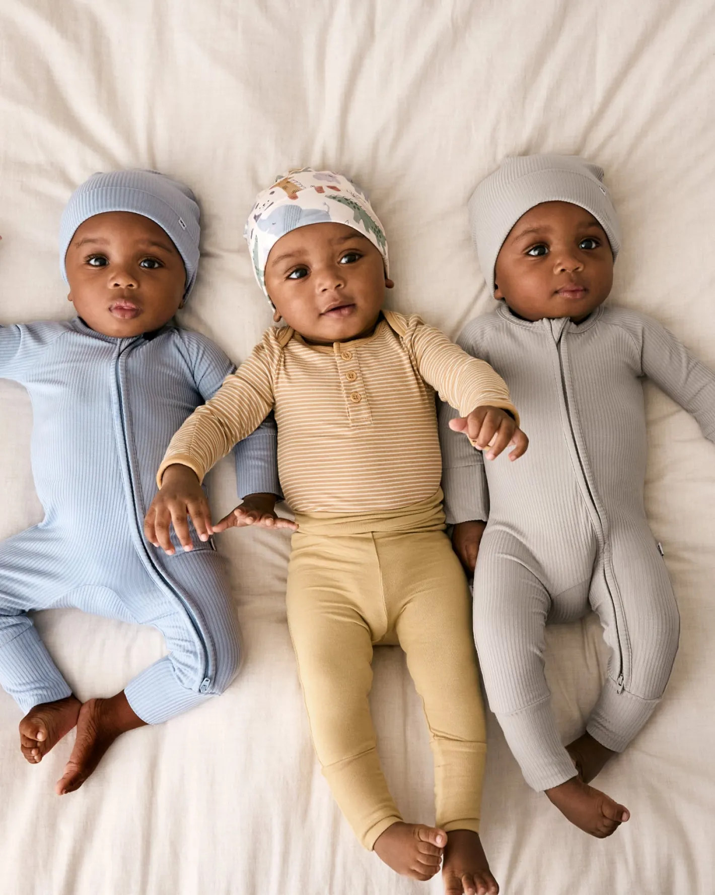 The Newborn Shop|The Newborn Shop<Little Sleepies Ribbed Zippy Light Fog