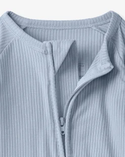 The Newborn Shop|The Newborn Shop<Little Sleepies Ribbed Zippy Light Fog