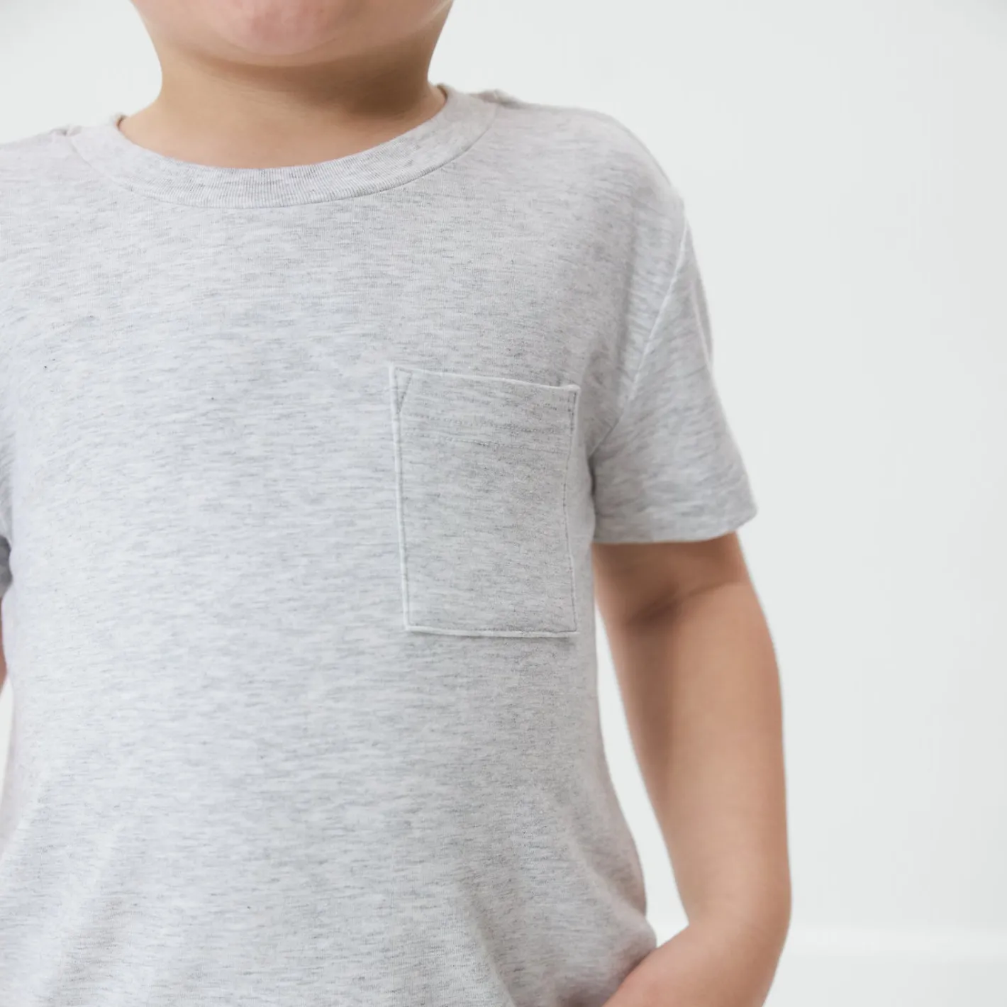 Everyday Essentials|Everyday Essentials<Little Sleepies Relaxed Pocket Tee Light Heather Gray
