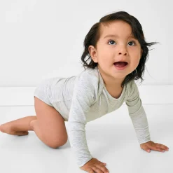 Bamboo Baby Clothes|Everyday Essentials<Little Sleepies Bodysuit Light Heather Gray