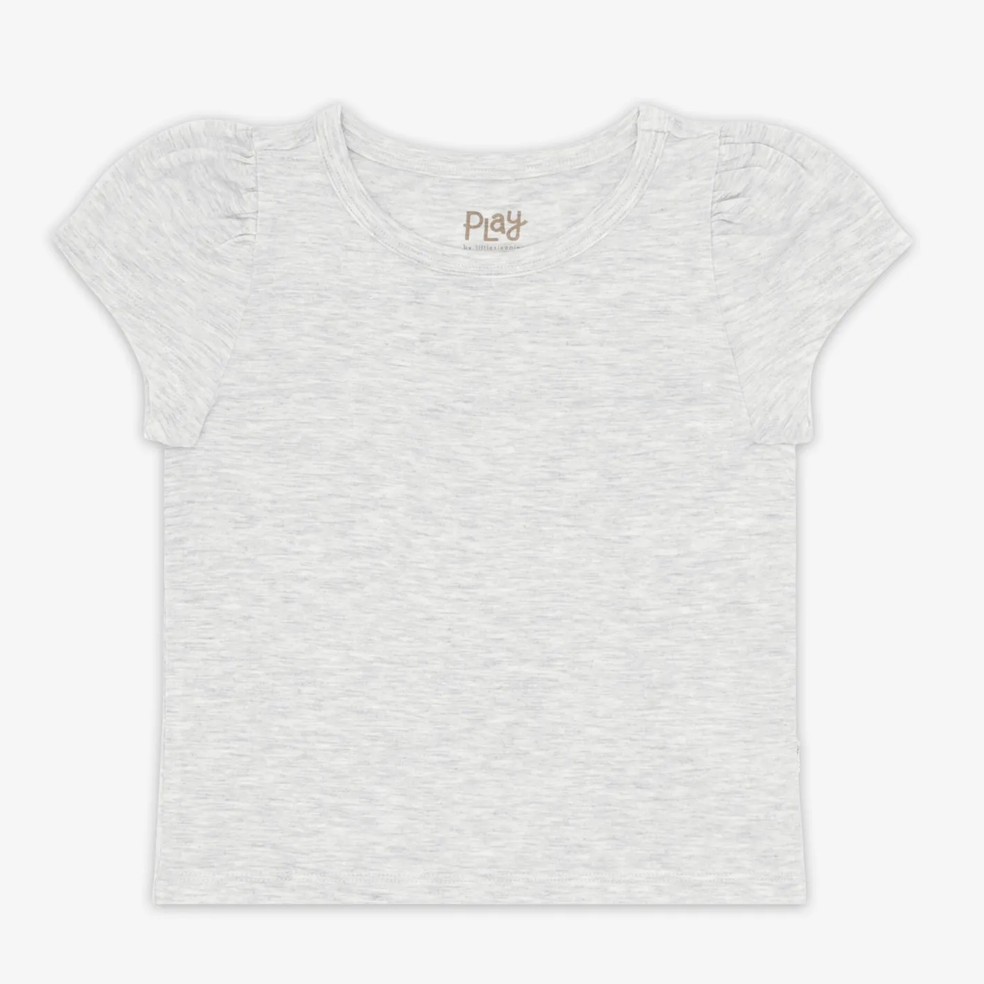 Everyday Essentials|Everyday Essentials<Little Sleepies Puff Sleeve Tee Light Heather Gray