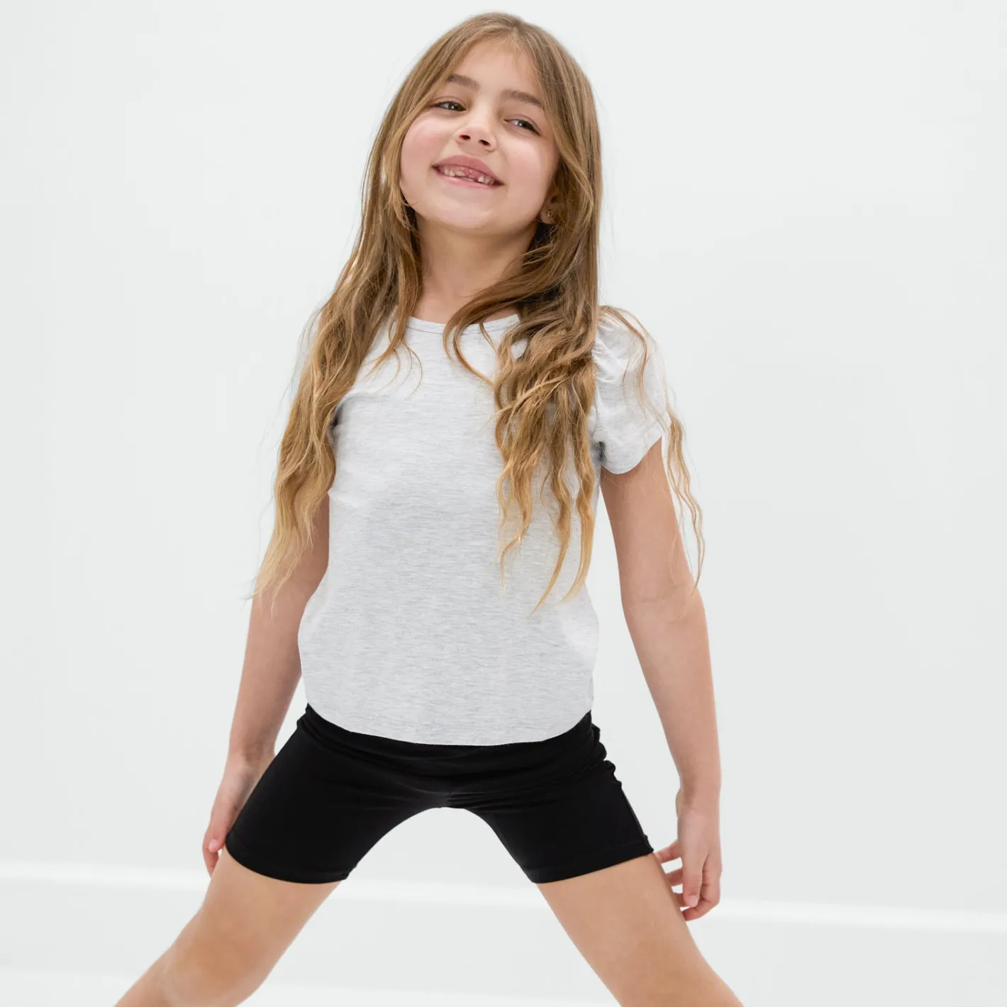 Everyday Essentials|Everyday Essentials<Little Sleepies Puff Sleeve Tee Light Heather Gray