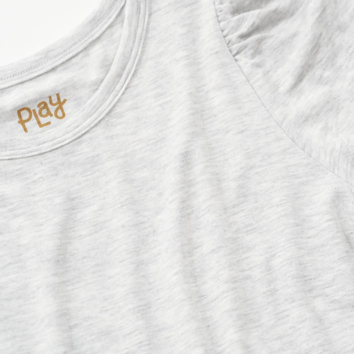 Everyday Essentials|Everyday Essentials<Little Sleepies Puff Sleeve Tee Light Heather Gray