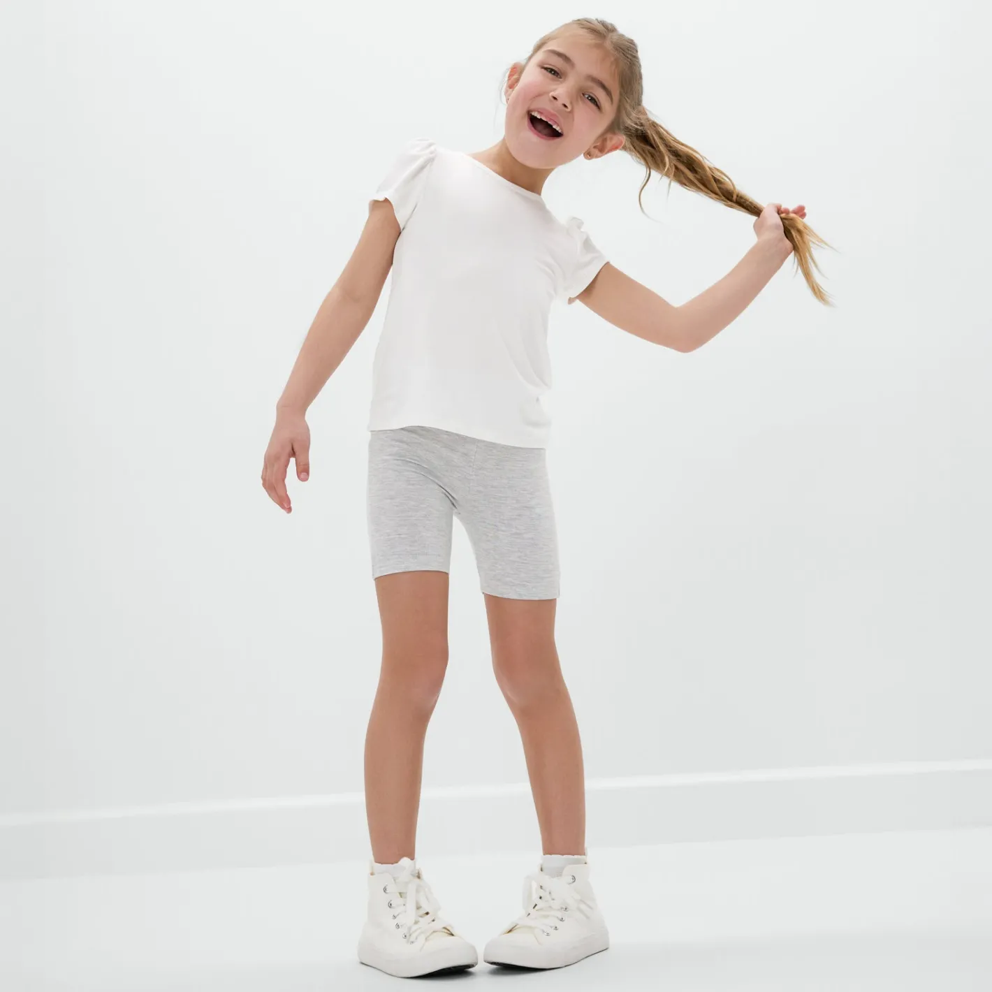 Everyday Essentials|Everyday Essentials<Little Sleepies Bike Shorts Light Heather Gray