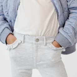 Bottoms|Bottoms<Little Sleepies Ruffle Heart Pocket Pants Light Heather Gray