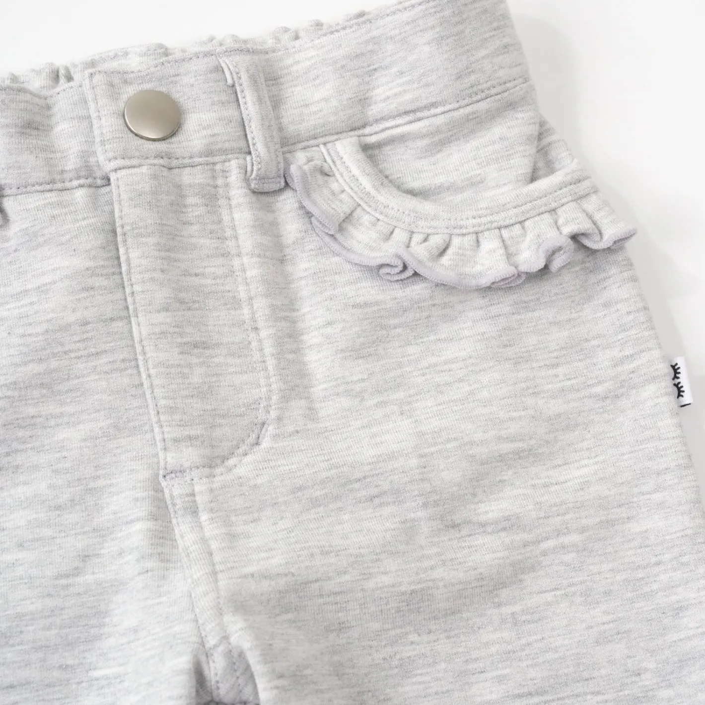Bottoms|Bottoms<Little Sleepies Ruffle Heart Pocket Pants Light Heather Gray