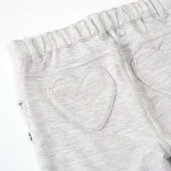 Bottoms|Bottoms<Little Sleepies Ruffle Heart Pocket Pants Light Heather Gray