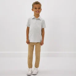 Tops & Tees|Tops & Tees<Little Sleepies Polo Shirt Light Heather Gray