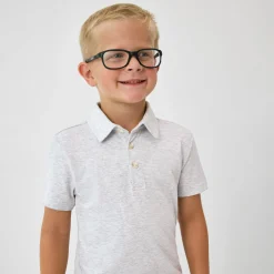 Tops & Tees|Tops & Tees<Little Sleepies Polo Shirt Light Heather Gray