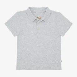 Tops & Tees|Tops & Tees<Little Sleepies Polo Shirt Light Heather Gray