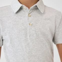 Tops & Tees|Tops & Tees<Little Sleepies Polo Shirt Light Heather Gray