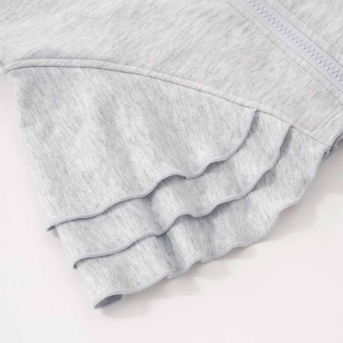 Everyday Essentials|Everyday Essentials<Little Sleepies Peplum Hoodie Light Heather Gray